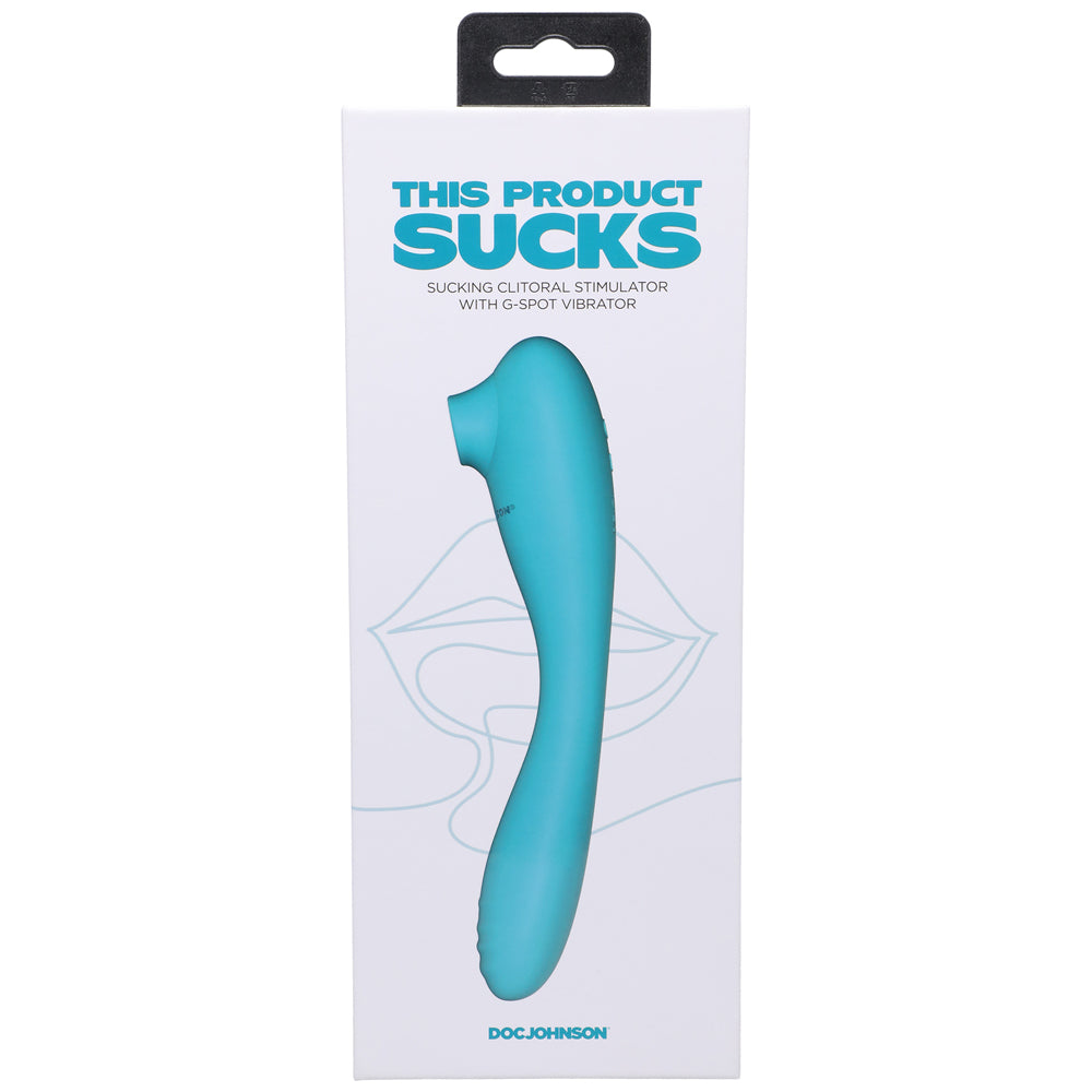 This Product Sucks Rechargeable Bendable Dual Ended Silicone Sucking Clitoral Stimulator & G-Spot Vi