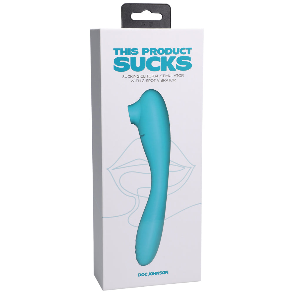 This Product Sucks Rechargeable Bendable Dual Ended Silicone Sucking Clitoral Stimulator & G-Spot Vi