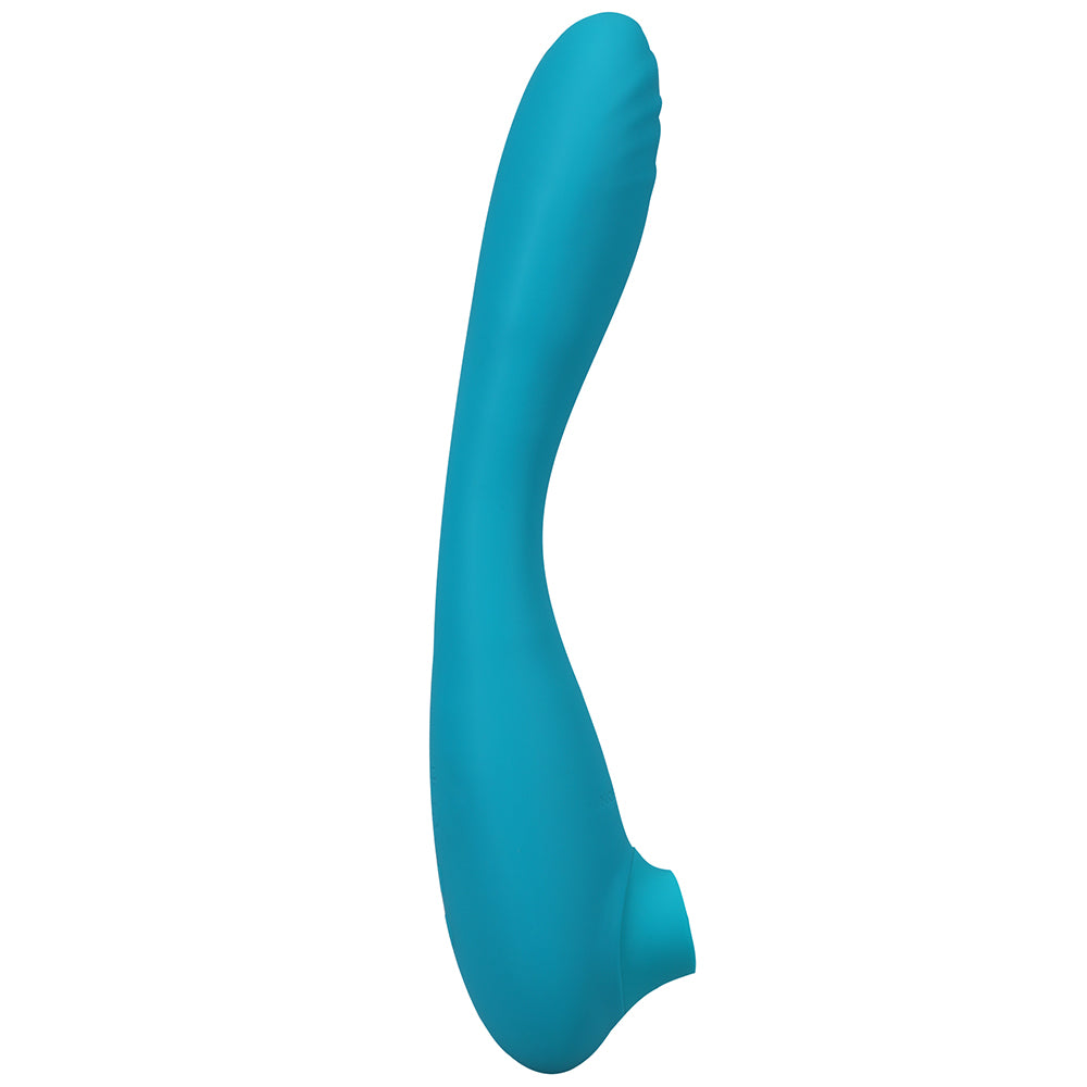 This Product Sucks Rechargeable Bendable Dual Ended Silicone Sucking Clitoral Stimulator & G-Spot Vi