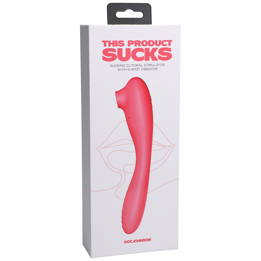 This Product Sucks Rechargeable Bendable Dual Ended Silicone Sucking Clitoral Stimulator & G-Spot Vi