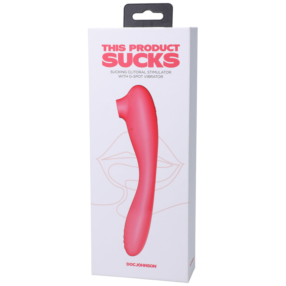 This Product Sucks Rechargeable Bendable Dual Ended Silicone Sucking Clitoral Stimulator & G-Spot Vi