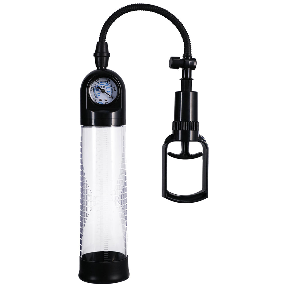 Rock Solid Boost It Penis Pump With Gauge Black/Clear