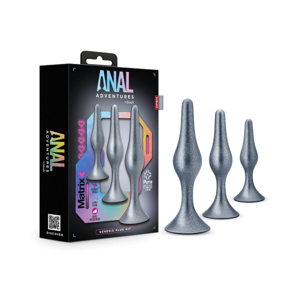 Blush Anal Adventures Matrix Genesis Plug Kit - Silver