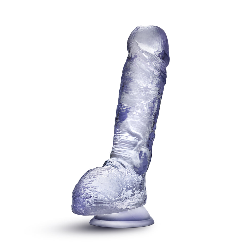 Blush B Yours Plus Hearty N Hefty 9 In. Dildo With Balls & Suction Cup Clear
