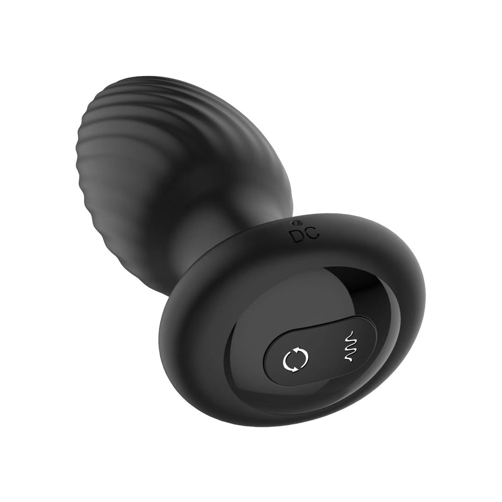 Nexus Duo Plug Rechargeable Remote-Controlled Vibrating Silicone Anal Plug Black