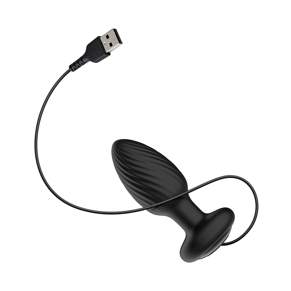 Nexus Duo Plug Rechargeable Remote-Controlled Vibrating Silicone Anal Plug Black