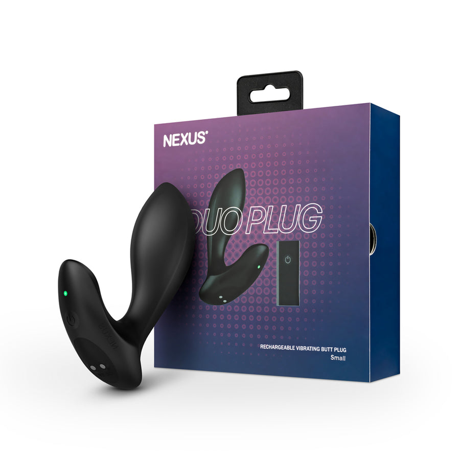 Nexus Tornado Rechargeable Remote-controlled Rotating &amp; Vibrating Textured Silicone Anal Plug Black