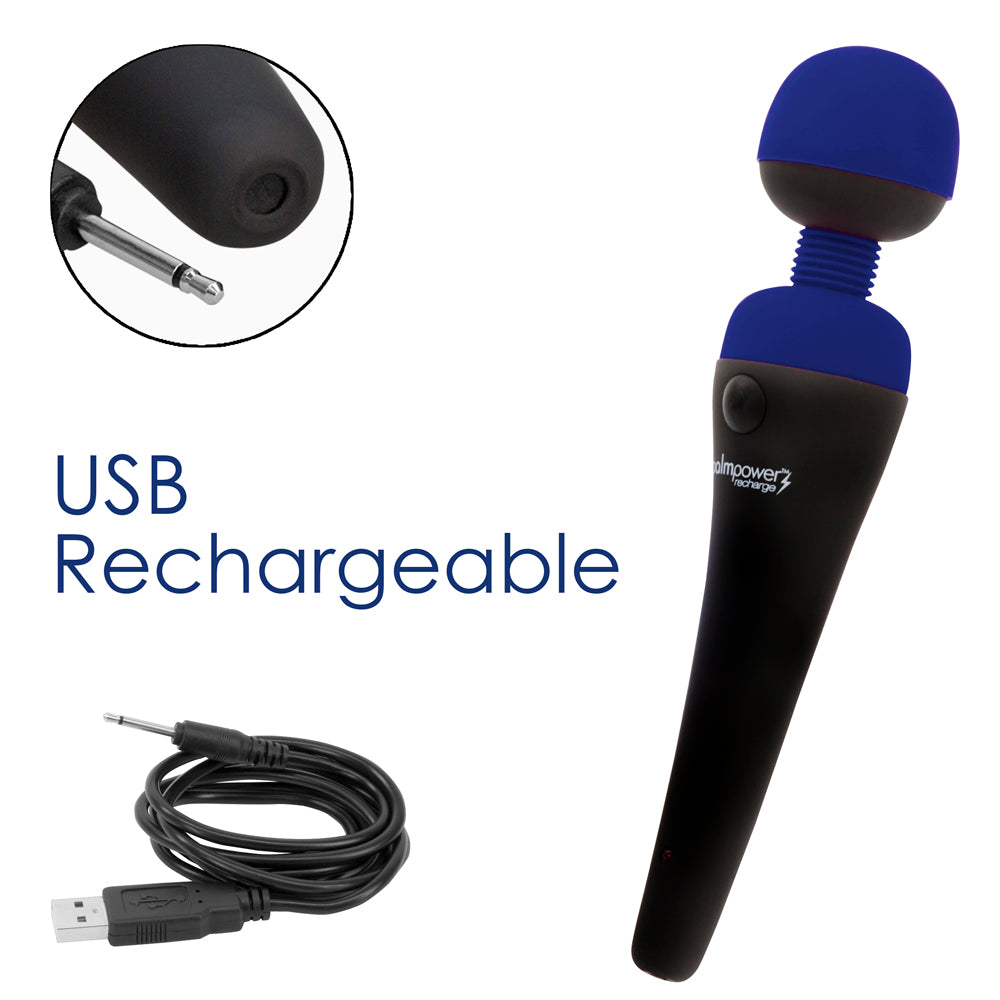 Palmpower Massager Usb Rechargeable Blue