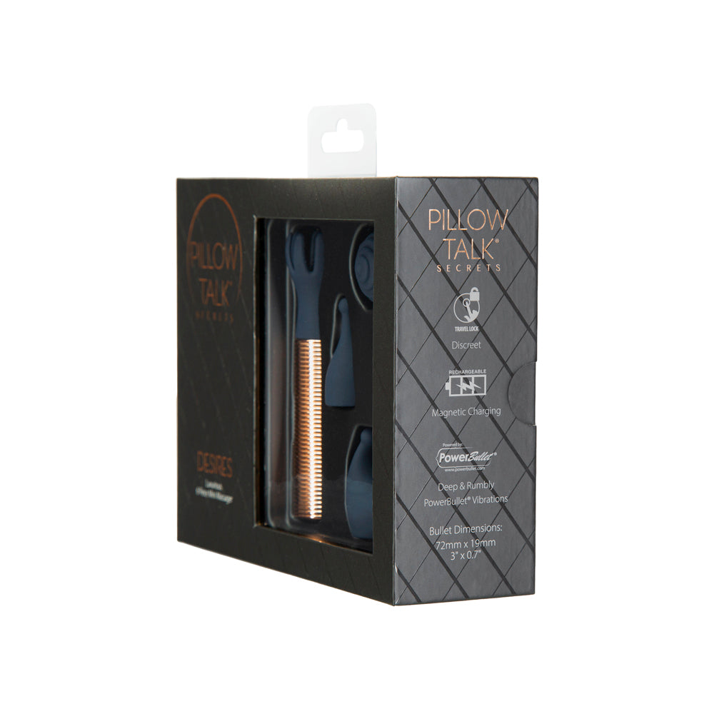 Pillow Talk Secrets Desires 6-Piece Silicone Mini Massager Set Navy