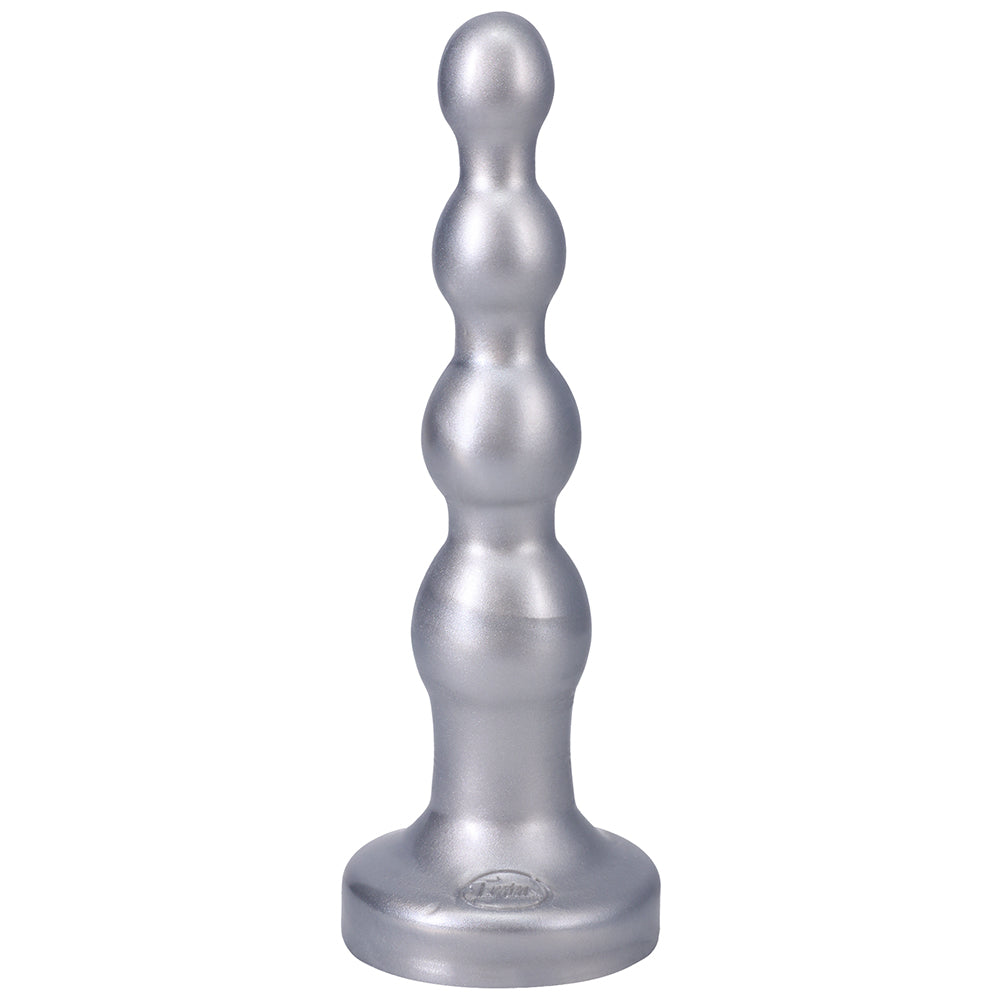 Tantus Ripple Large 8 In. Anal Beads Dildo Medium-firm Silver