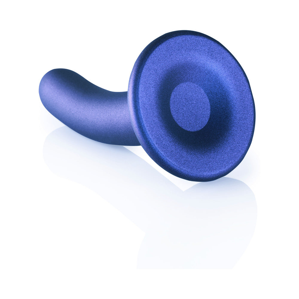 Shots Ouch! Smooth Silicone 5 In. G-Spot Dildo Metallic Blue
