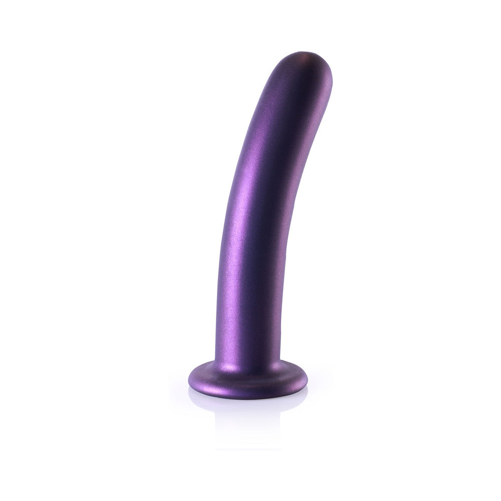 Shots Ouch! Smooth Silicone 7 In. G-Spot Dildo Metallic Purple