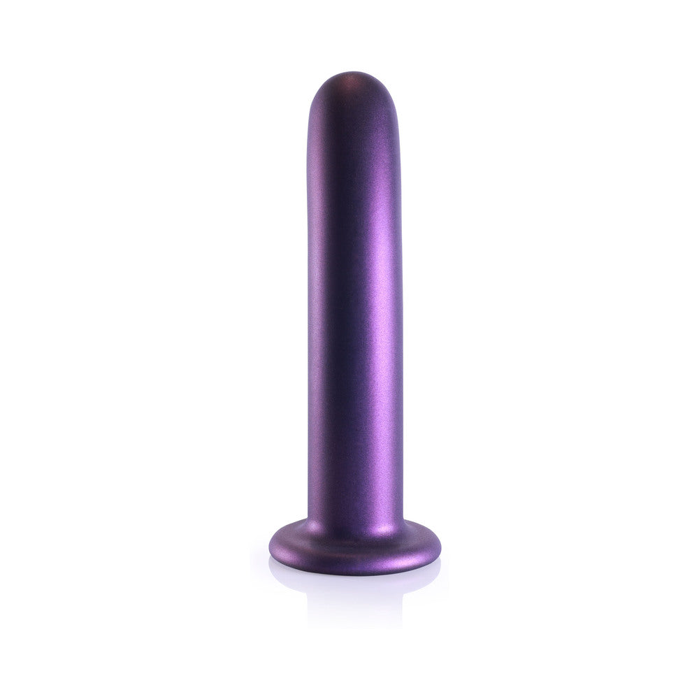 Shots Ouch! Smooth Silicone 7 In. G-Spot Dildo Metallic Purple
