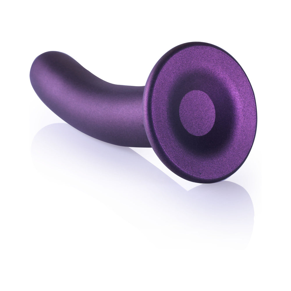 Shots Ouch! Smooth Silicone 7 In. G-Spot Dildo Metallic Purple
