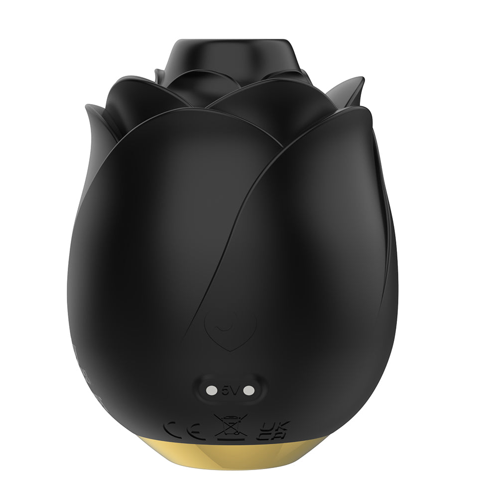 Fifty Shades Of Grey Hearts & Flowers Rose Vibrator - Black