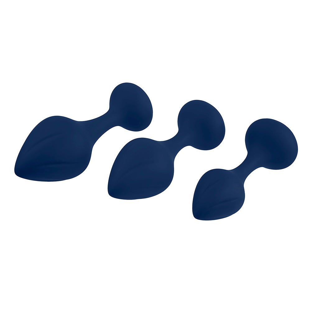 Playboy Tail Trainer 3-Piece Silicone Anal Training Kit Navy