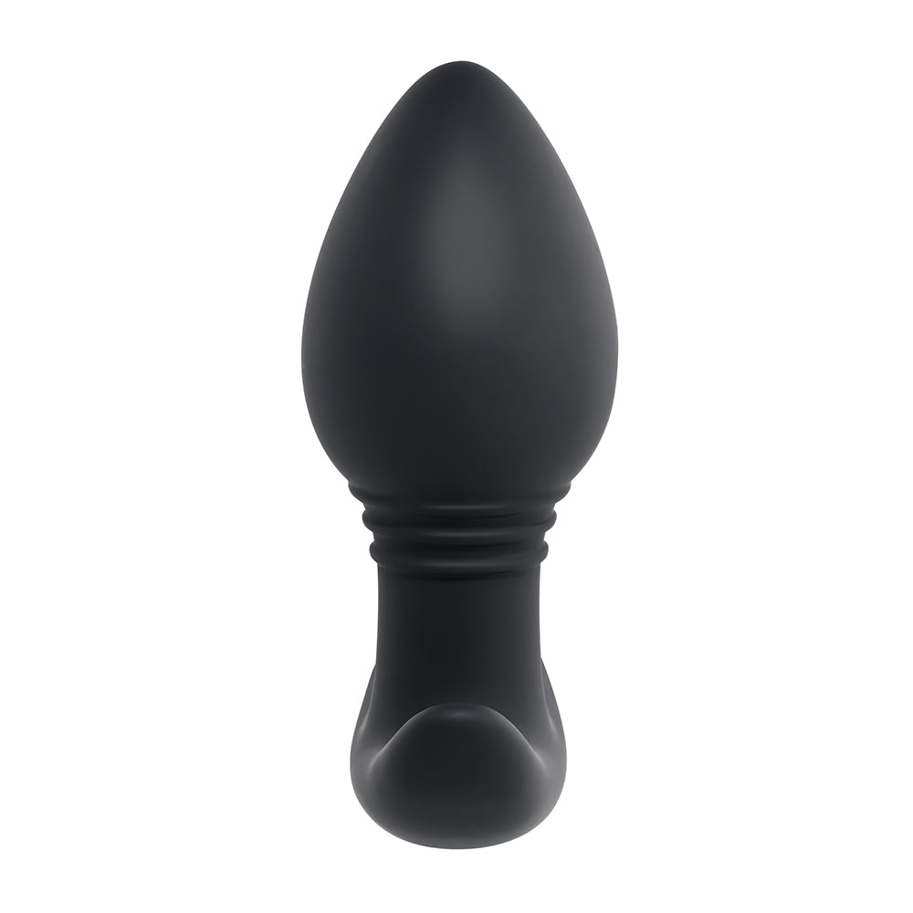 Playboy Plug &amp; Play Rechargeable Remote Controlled Vibrating Silicone Anal Plug Navy