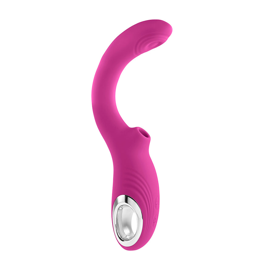 Evolved Strike A Pose Rechargeable Posable Tapping Suction Silicone Vibrator Pink