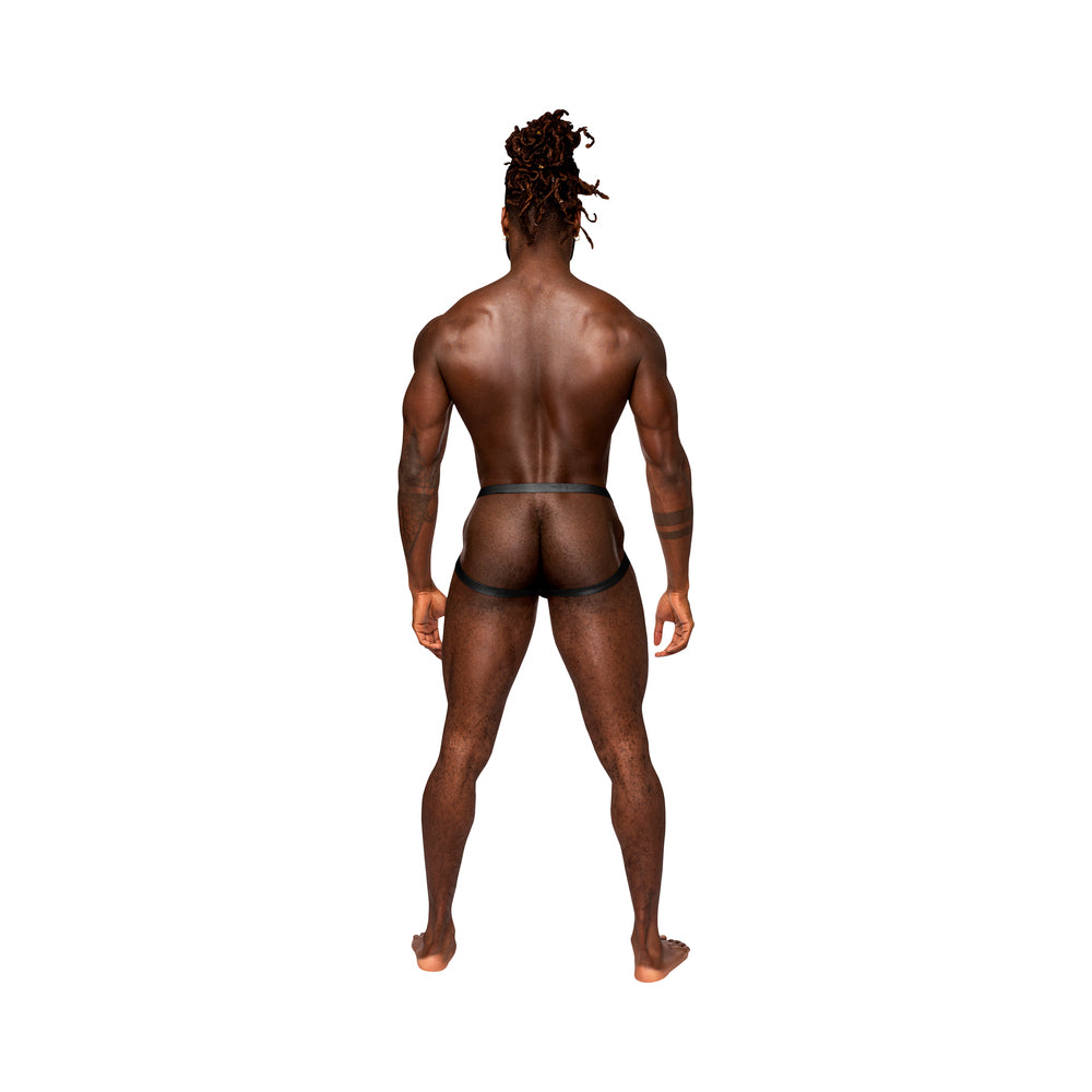 Male Power Rude Awakening Ring Jock Black L/Xl