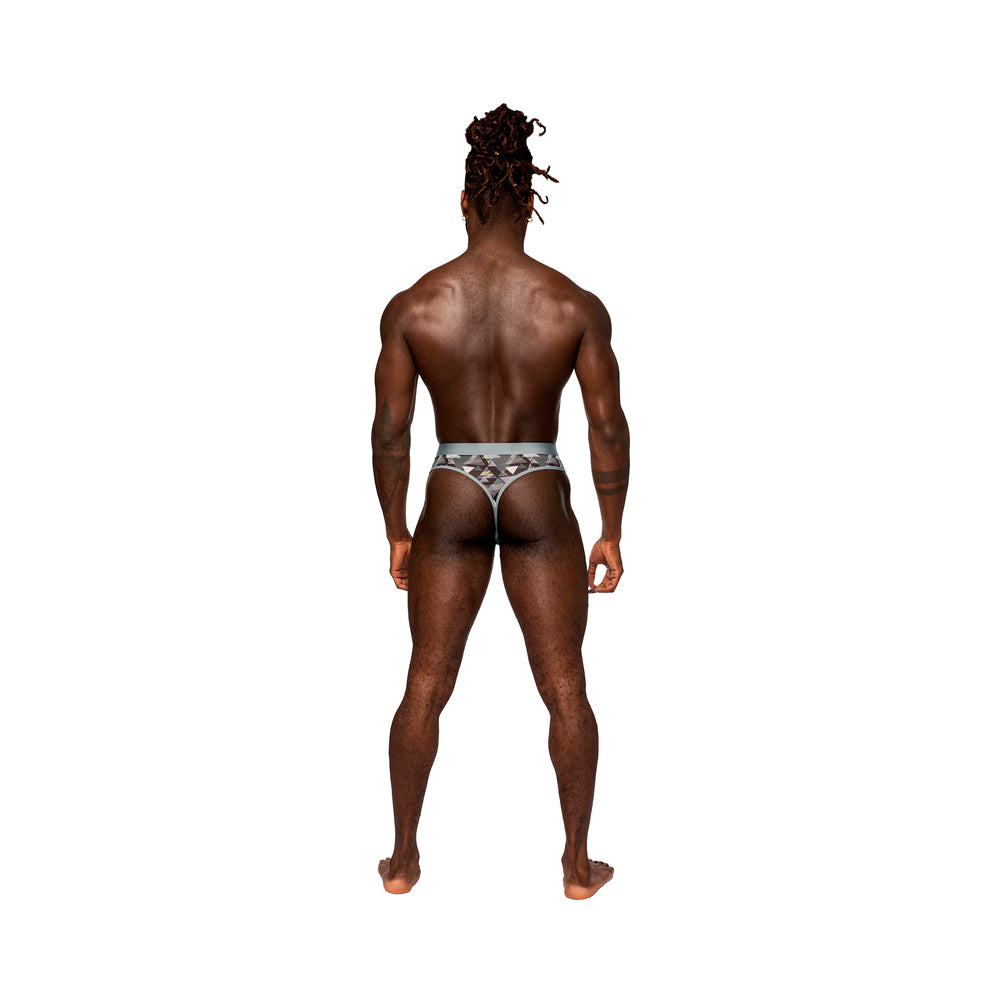 Male Power Sheer Prints Sheer Thong Optical L/Xl