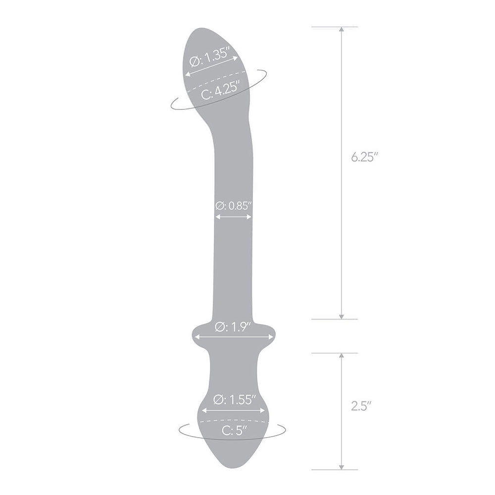 Glas Double Play 9.5 In. Dual-ended Glass Dildo