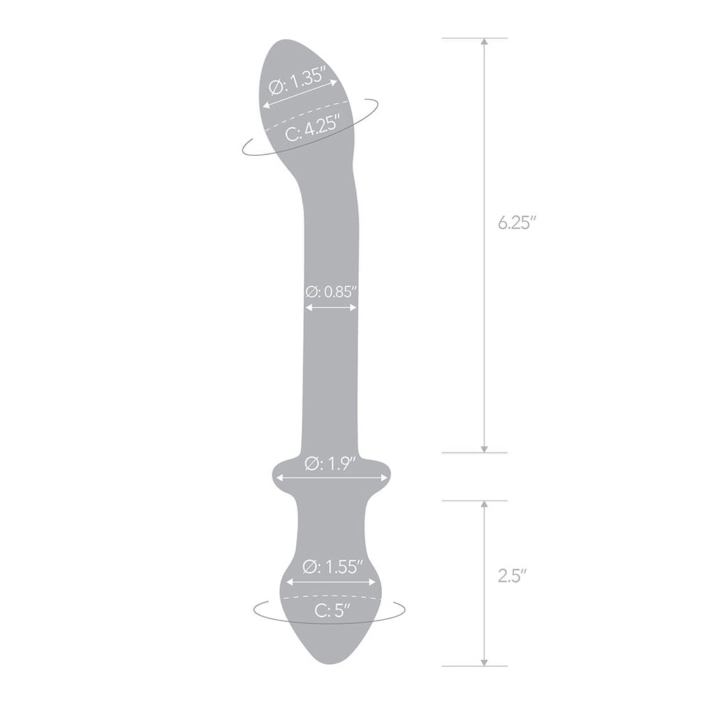 Glas Double Play 9.5 In. Dual-Ended Glass Dildo