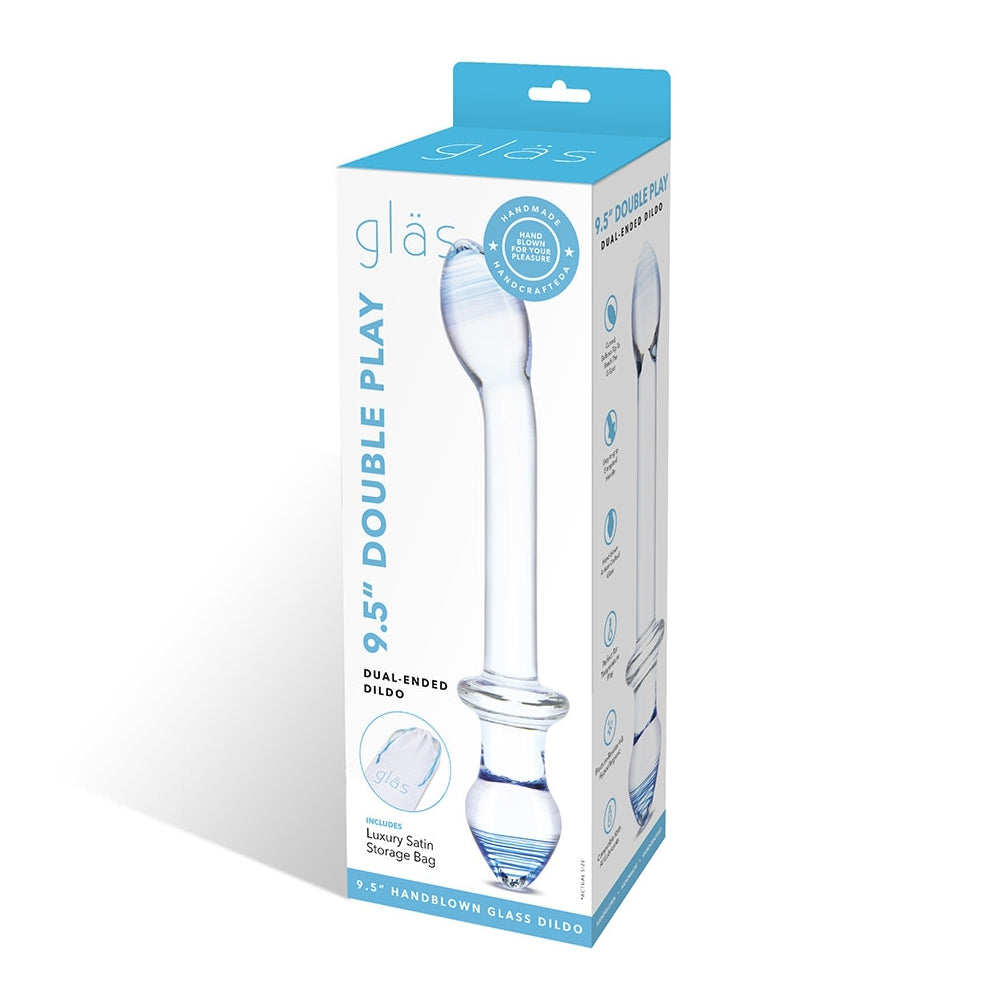 Glas Double Play 9.5 In. Dual-Ended Glass Dildo
