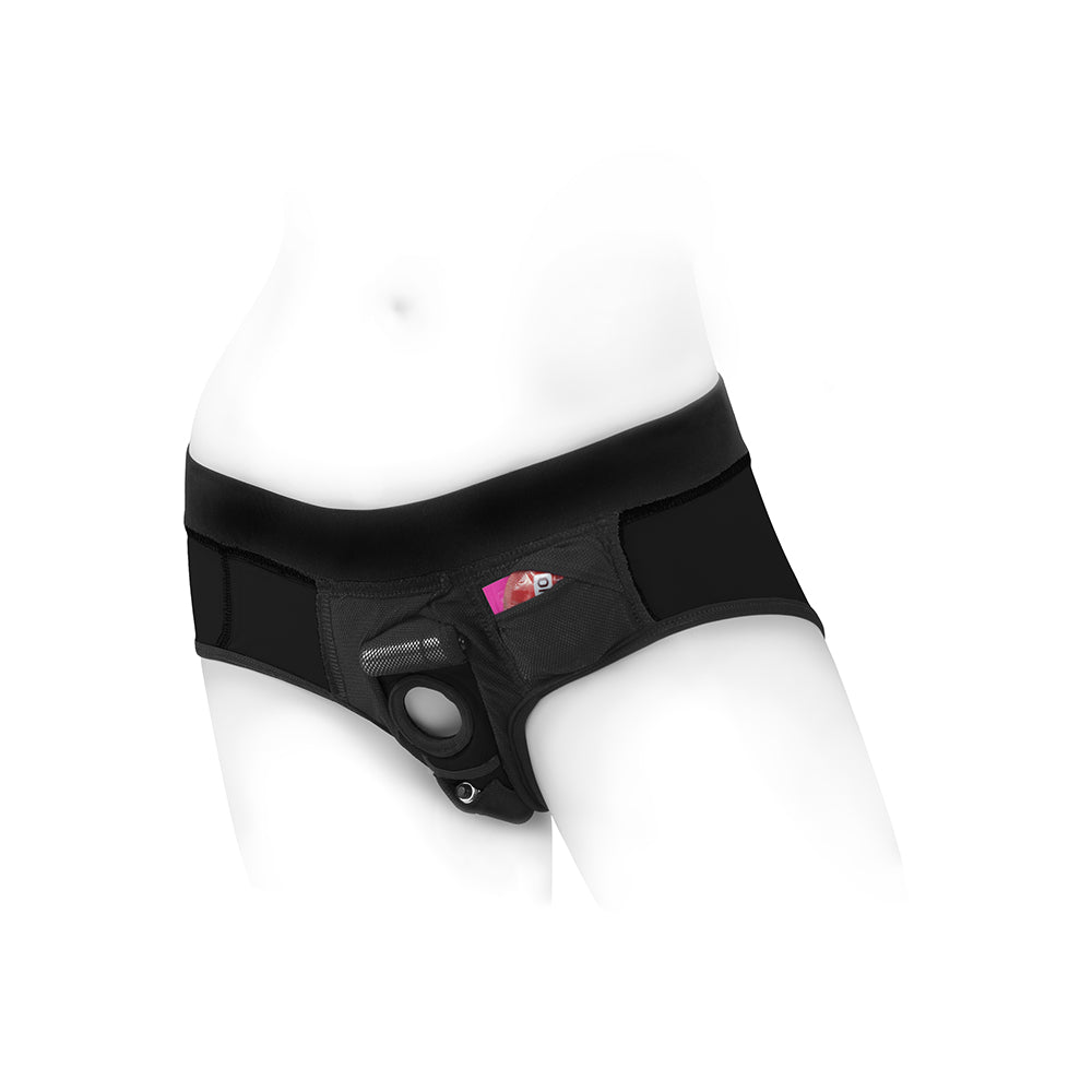 Spareparts Tomboi Nylon Briefs Harness Black Size M