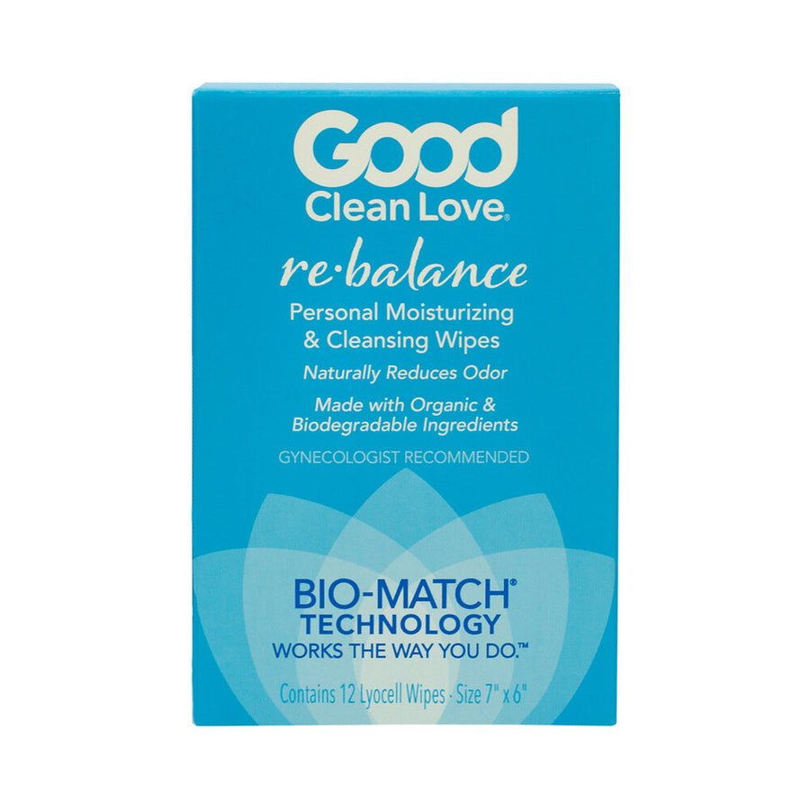 Good Clean Love Rebalance Personal Moisturizing &amp; Cleansing Wipes 12-pack