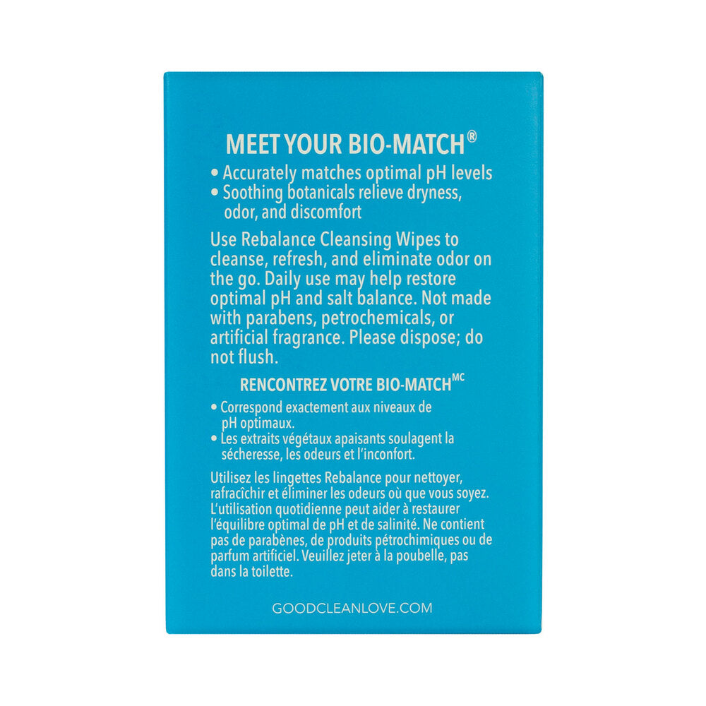 Good Clean Love Rebalance Personal Moisturizing & Cleansing Wipes 12-Pack