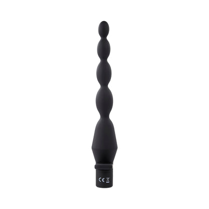 Selopa Vibrating Butt Beads Rechargeable Anal Silicone Black