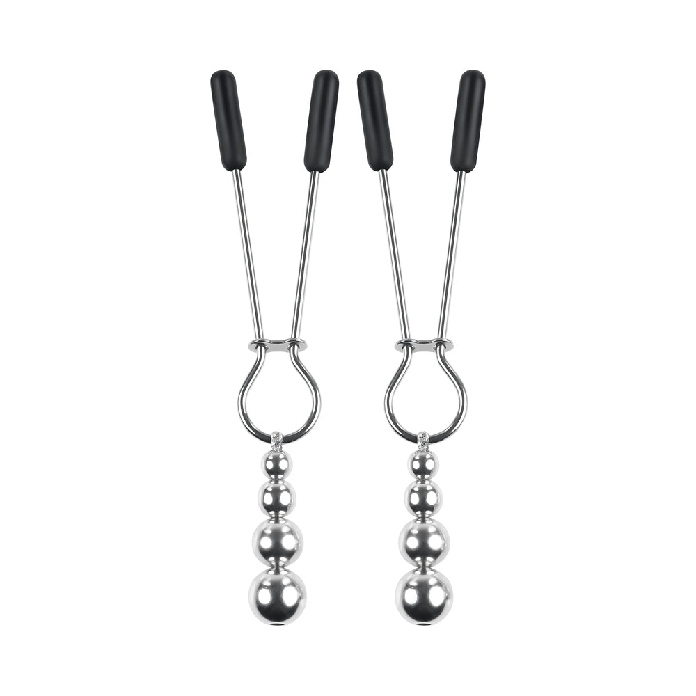Selopa Beaded Nipple Clamps Stainless Steel Silver