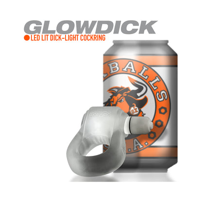 Oxballs Glowdick Cockring With Led Clear Ice