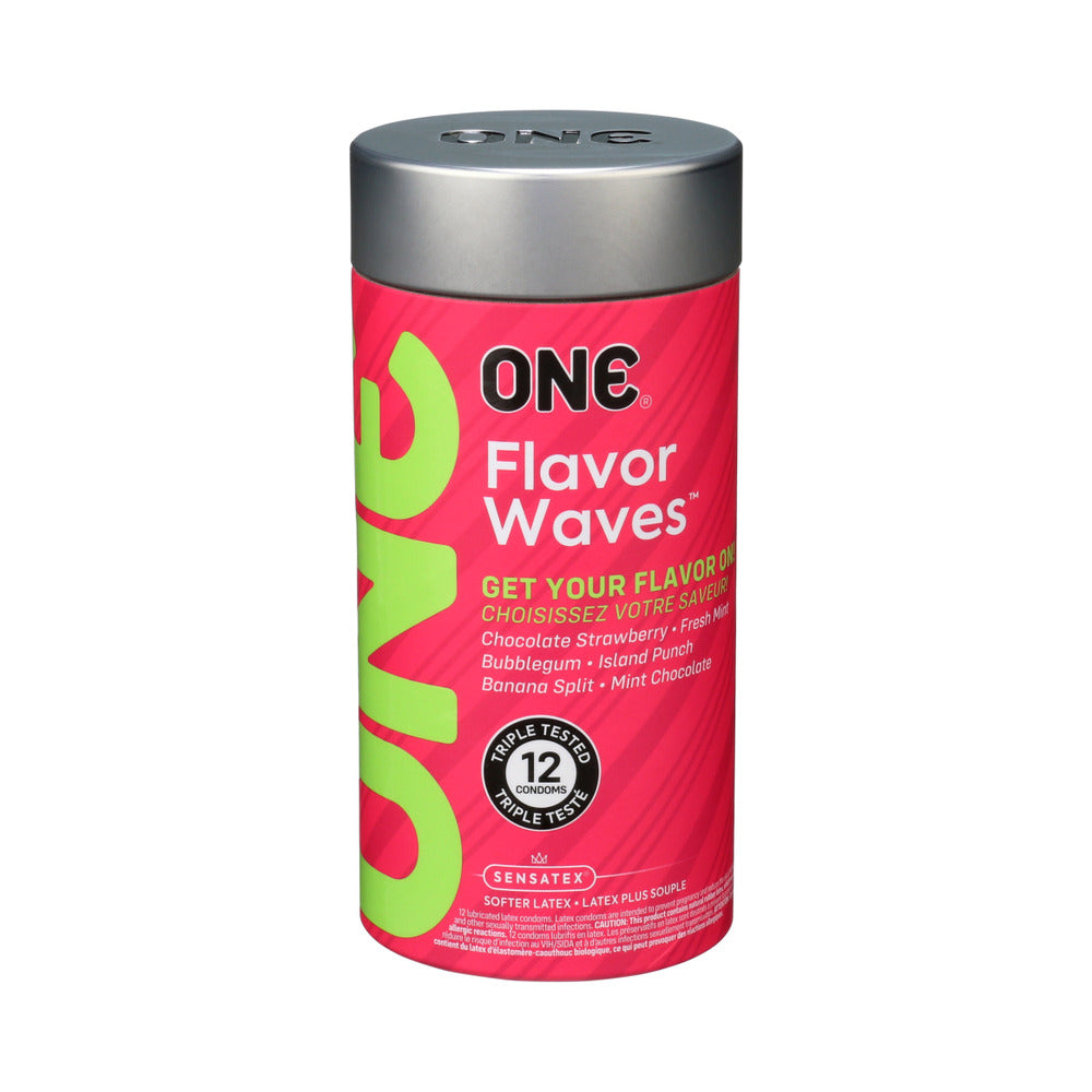 One Flavor Waves Condoms Assorted Flavor 12-pack