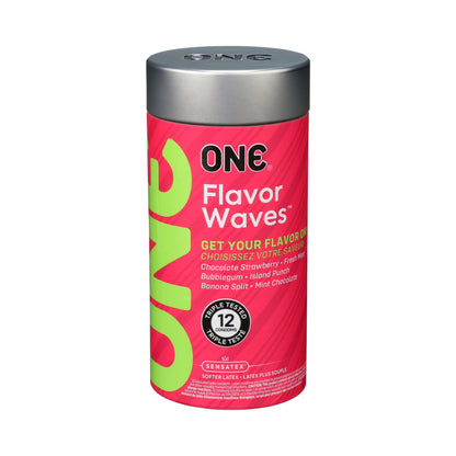 One Flavor Waves Condoms Assorted Flavor 12-pack