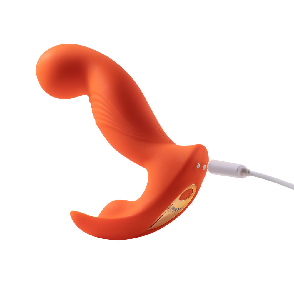 Crave 3 G-Spot Vibrator With Rotating Massage Head & Clit Tickler - Orange