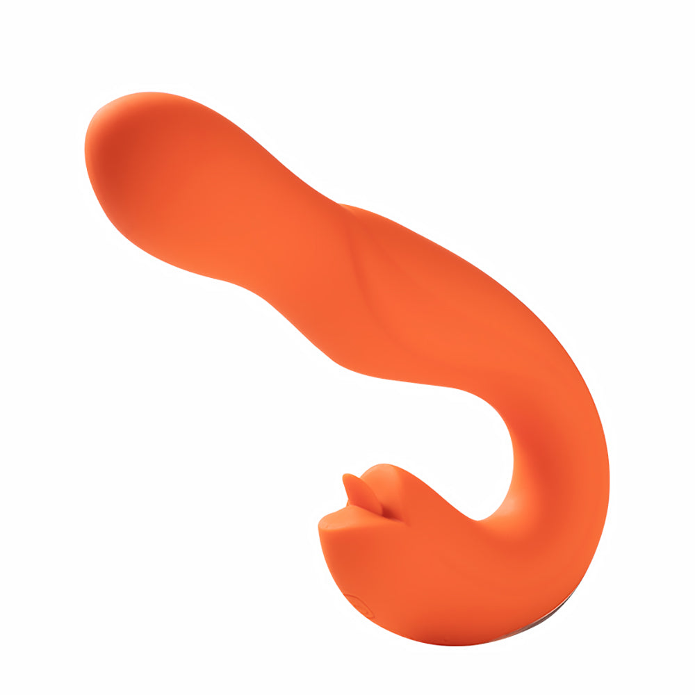 Joi Rotating Head G-Spot Vibrator And Clit Licker Orange