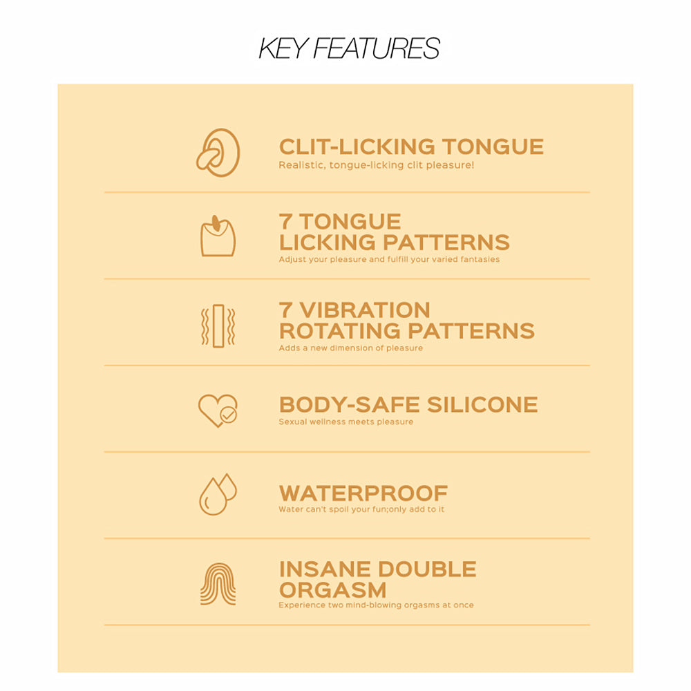 Joi Rotating Head G-Spot Vibrator And Clit Licker Orange