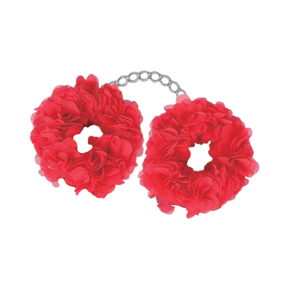 Blossom Luv Cuffs Flower Hand Cuffs Boxed Red