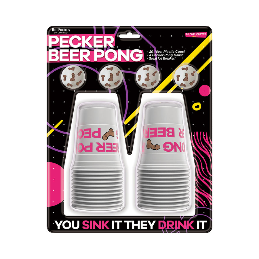 Pecker Beer Pong Game With Balls