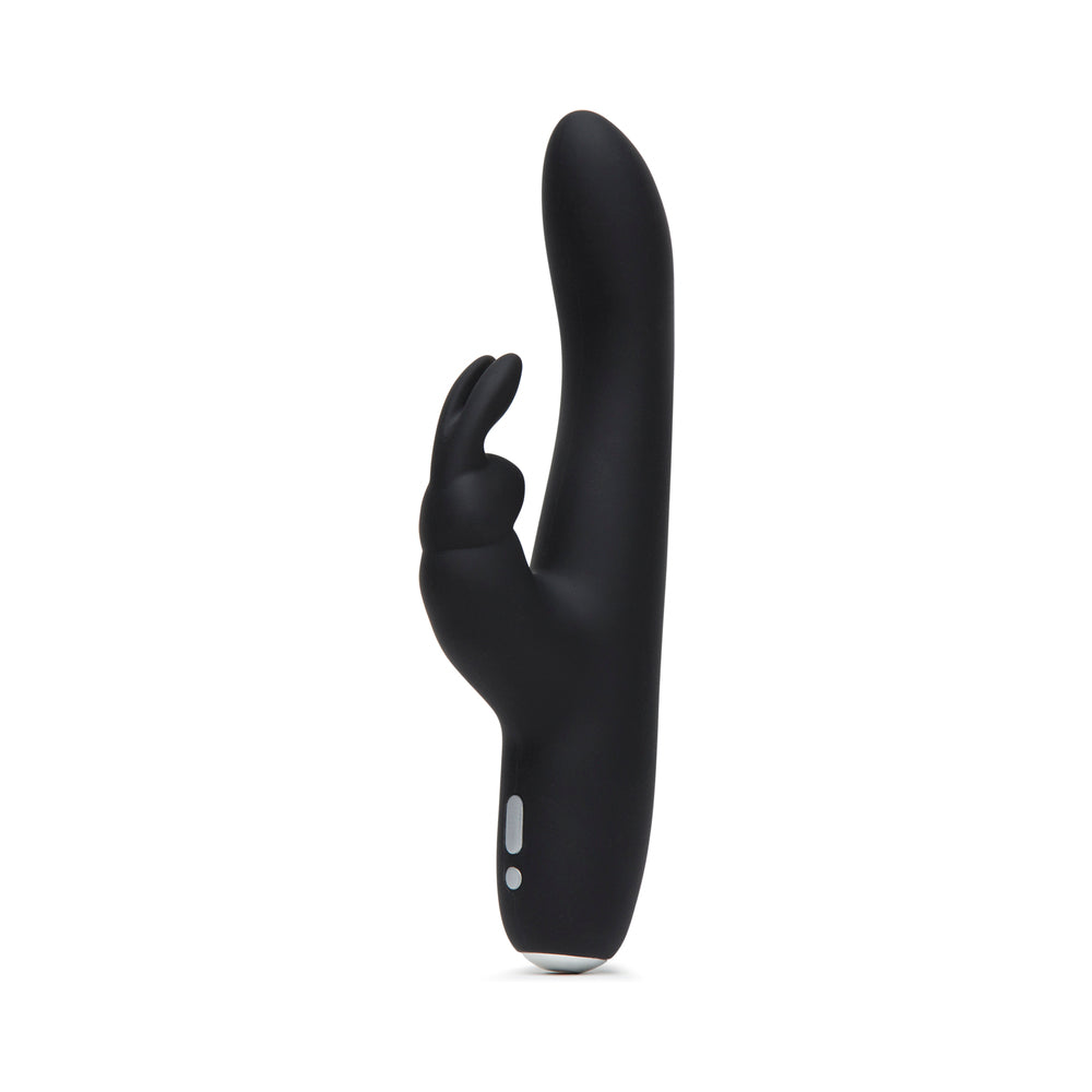 Fifty Shades Of Grey Greedy Girl Rechargeable Slimline Rabbit Vibrator - Black