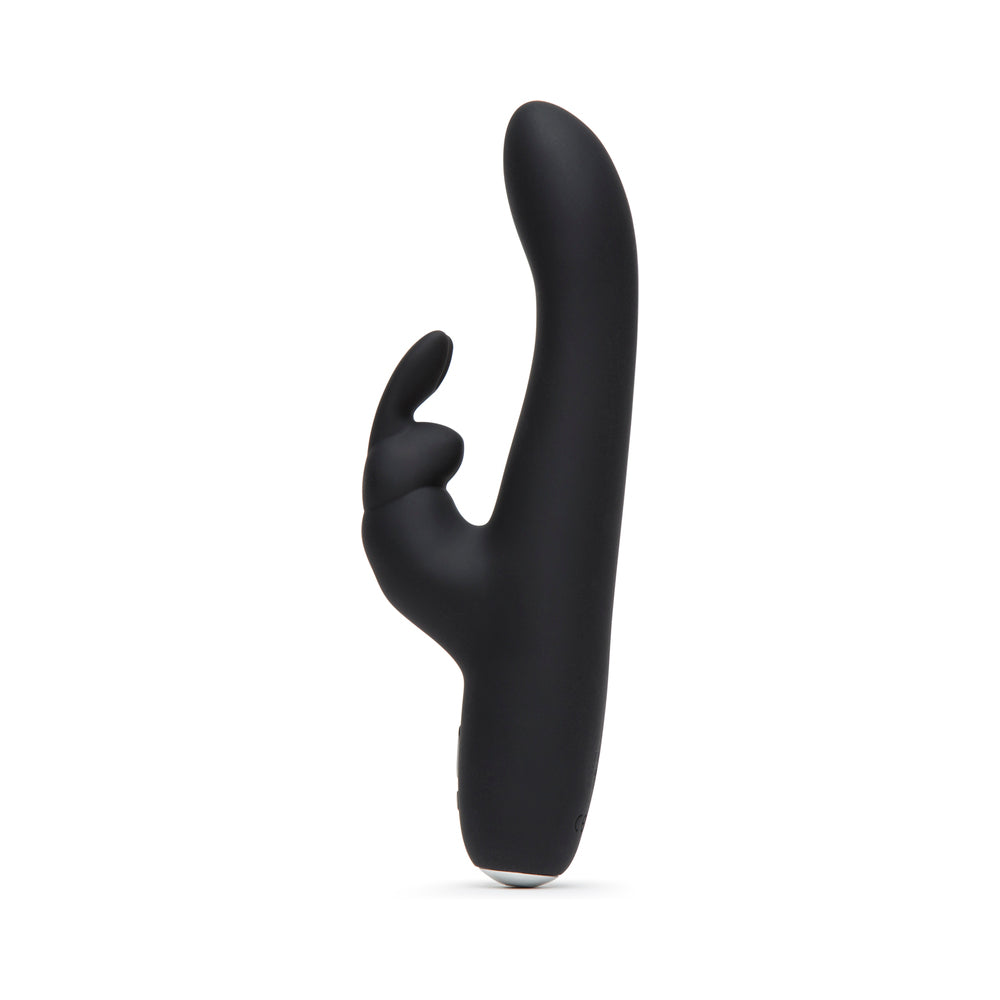 Fifty Shades Of Grey Greedy Girl Rechargeable Slimline Rabbit Vibrator - Black