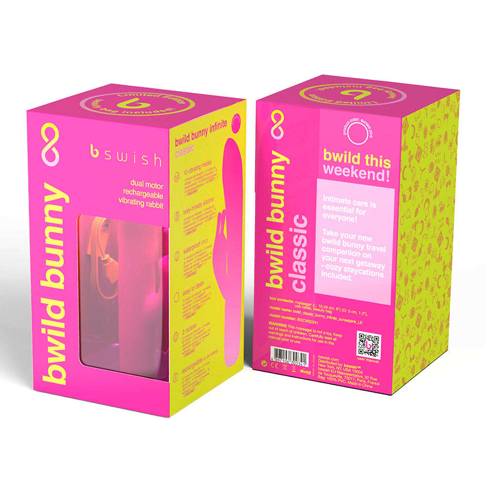 Bwild Infinite Classic Limited Edition Bunny - Sunset Pink