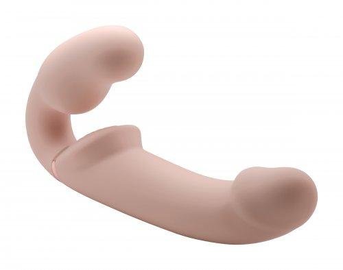 10X Evoke Ergo Fit Inflatable &amp; Vibrating Strapless Strap-On Beige-Strap U-Sexual Toys®
