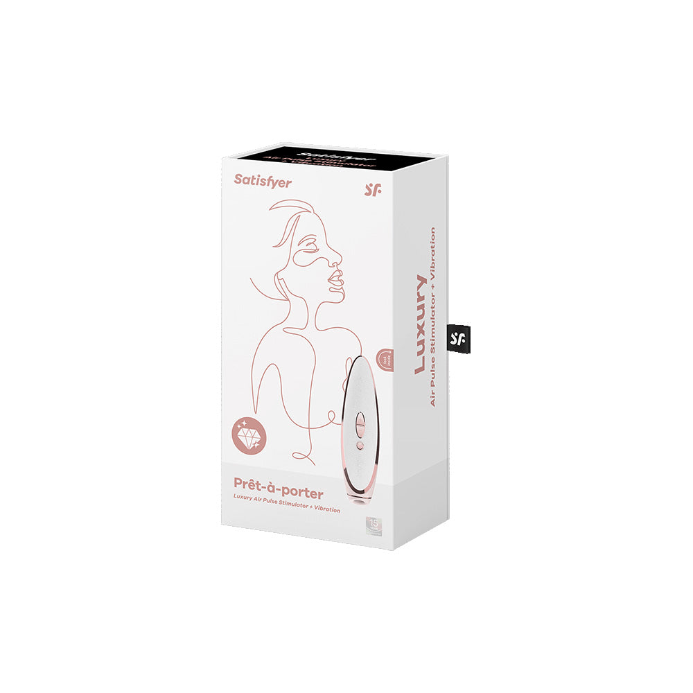 Satisfyer Luxury Pret-A-Porter Metal & Leather - White