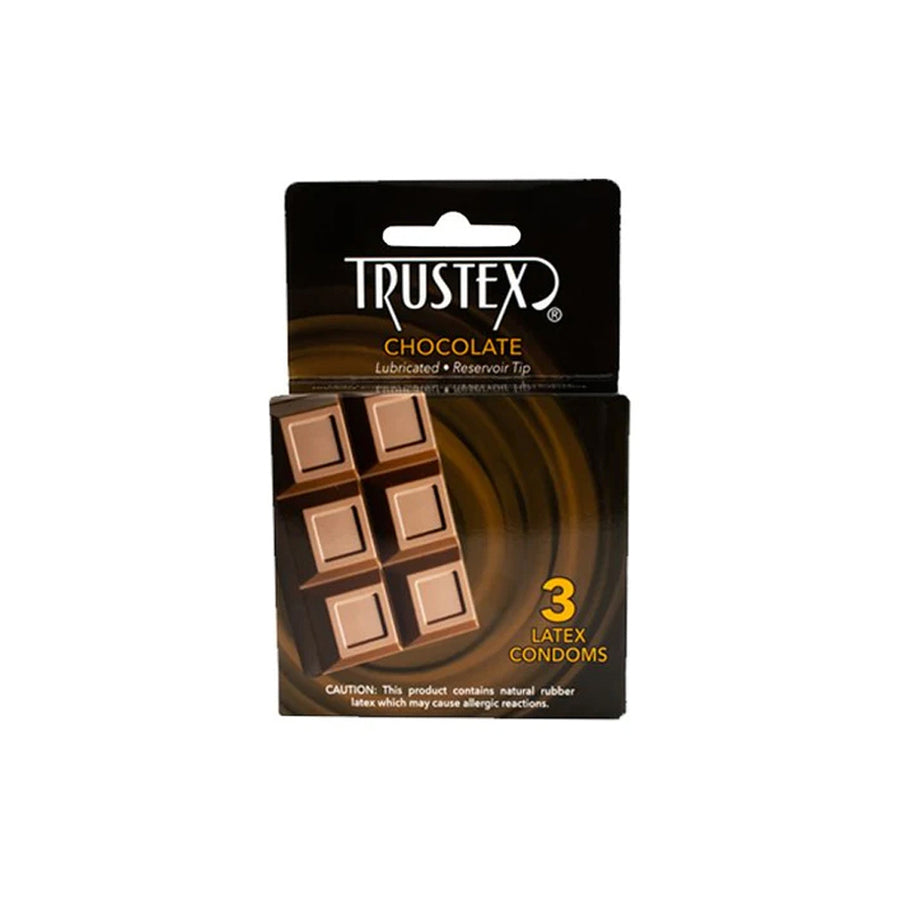 Trustex Flavored Lubricated Condoms - 3 Pack - Chocolate