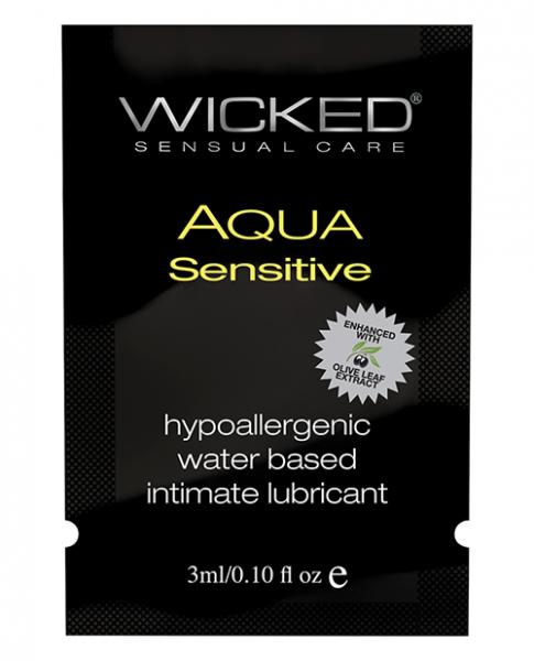 Wicked Aqua Sensitive Water Based Lubricant .1 oz-Wicked Aqua-Sexual Toys®