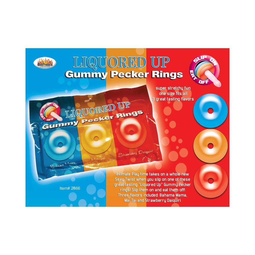Liquored Up Pecker Gummy Rings 3 Pack-blank-Sexual Toys®