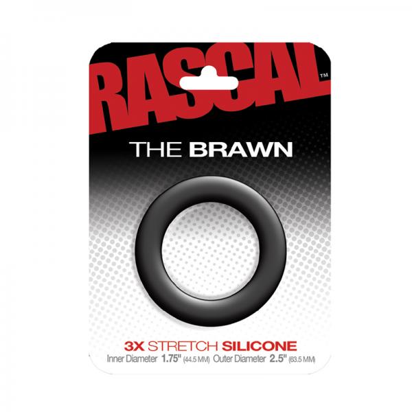 Rascal The Brawn 3X Stretch Silicone Cock Ring Black-Rascal-Sexual Toys®