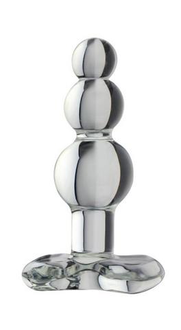 Beaded Anal Plug Clear Glass-Blown Glass-Sexual Toys®